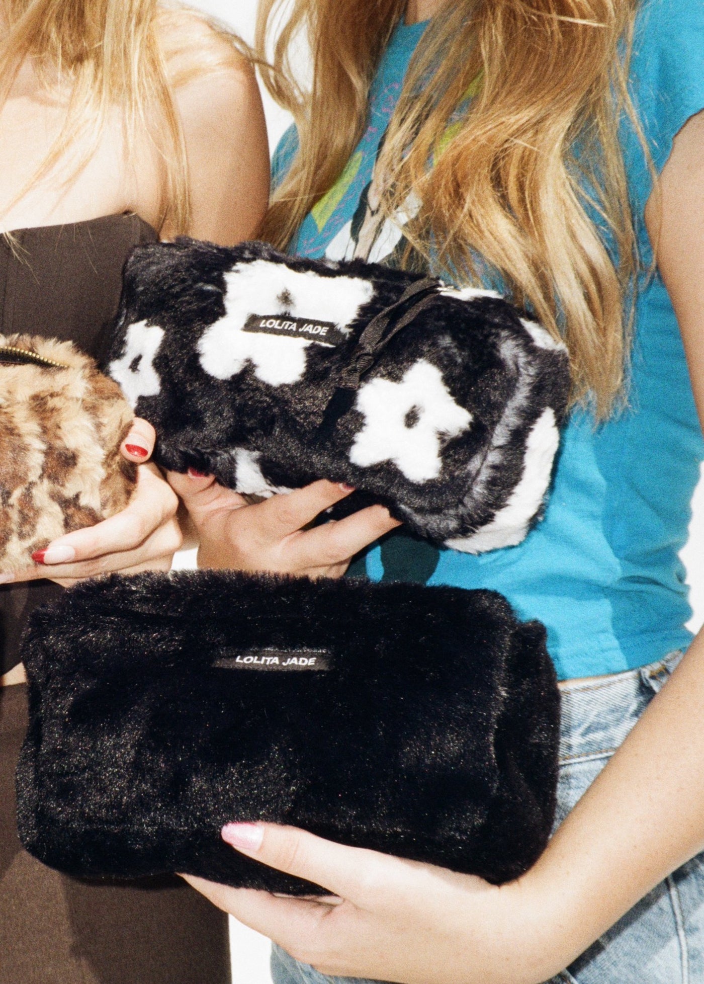 BLACK FUR POUCH – LOLITA JADE