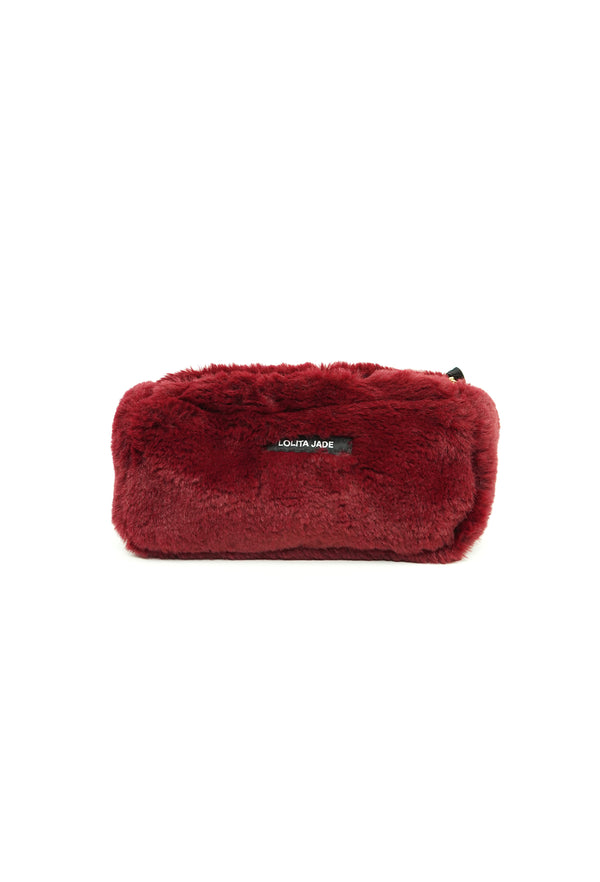 RED FUR POUCH
